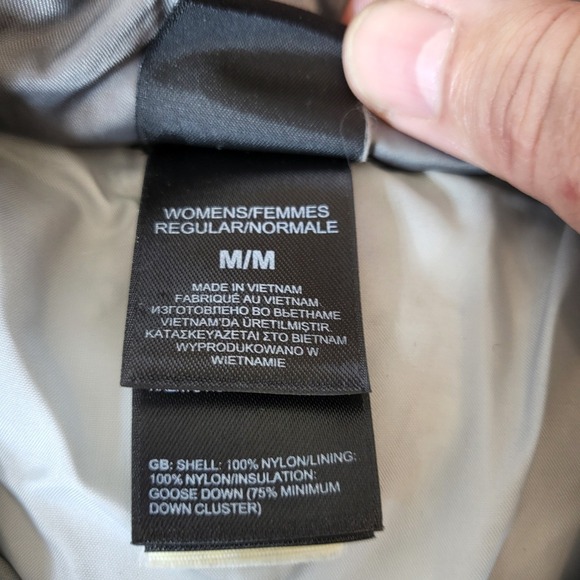 The North Face Womens 650 Down Puffer Jacket Gray Medium‎ Quilted Coat - Picture 5 of 11